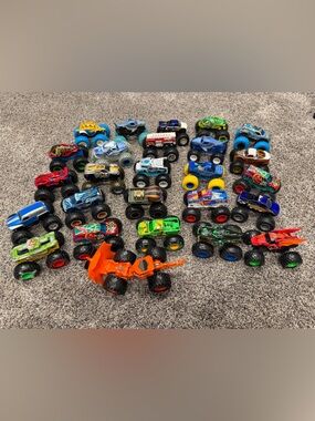 Lot of 26 hot wheels monster trucks